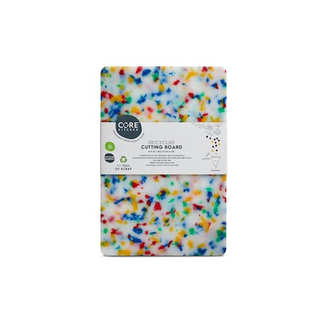 Core Kitchen Recycled Plastic Cutting Board Sm with Non-Slip Footing - Confetti 46356